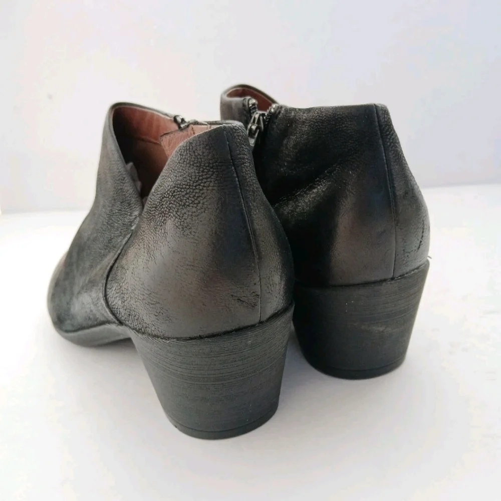 Dansko Raina Black Leather Bootie Ankle Boot
